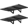 image:imageVEVOR 2Pack Heavy Duty Garage Wall Shelving 2 x 4 ft Steel Wall Mounted Shelving Unit with Hooks 24 x 48 Inch Per Shelf Floating Storage Metal Rack for Garage 500 lbs Total Weight CapacityBlack