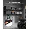 image:imageVEVOR 2Pack Heavy Duty Garage Wall Shelving 2 x 4 ft Steel Wall Mounted Shelving Unit with Hooks 24 x 48 Inch Per Shelf Floating Storage Metal Rack for Garage 500 lbs Total Weight CapacityBlack