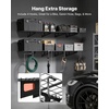 image:imageVEVOR 2Pack Heavy Duty Garage Wall Shelving 2 x 4 ft Steel Wall Mounted Shelving Unit with Hooks 24 x 48 Inch Per Shelf Floating Storage Metal Rack for Garage 500 lbs Total Weight CapacityBlack