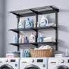 image:imageVEVOR 2Pack Heavy Duty Garage Wall Shelving 2 x 4 ft Steel Wall Mounted Shelving Unit with Hooks 24 x 48 Inch Per Shelf Floating Storage Metal Rack for Garage 500 lbs Total Weight CapacityBlack