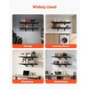 image:imageVEVOR 2Pack Heavy Duty Garage Wall Shelving 2 x 4 ft Steel Wall Mounted Shelving Unit with Hooks 24 x 48 Inch Per Shelf Floating Storage Metal Rack for Garage 500 lbs Total Weight CapacityBlack
