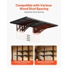 image:imageVEVOR 2Pack Heavy Duty Garage Wall Shelving 2 x 4 ft Steel Wall Mounted Shelving Unit with Hooks 24 x 48 Inch Per Shelf Floating Storage Metal Rack for Garage 500 lbs Total Weight CapacityBlack