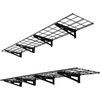 image:imageVEVOR 2Pack Heavy Duty Garage Wall Shelving 2 x 4 ft Steel Wall Mounted Shelving Unit with Hooks 24 x 48 Inch Per Shelf Floating Storage Metal Rack for Garage 500 lbs Total Weight CapacityBlack