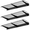 image:imageVEVOR 2Pack Heavy Duty Garage Wall Shelving 2 x 4 ft Steel Wall Mounted Shelving Unit with Hooks 24 x 48 Inch Per Shelf Floating Storage Metal Rack for Garage 500 lbs Total Weight CapacityBlack