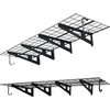 image:imageVEVOR 2Pack Heavy Duty Garage Wall Shelving 2 x 4 ft Steel Wall Mounted Shelving Unit with Hooks 24 x 48 Inch Per Shelf Floating Storage Metal Rack for Garage 500 lbs Total Weight CapacityBlack