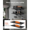 image:imageVEVOR 2Pack Heavy Duty Garage Wall Shelving 2 x 4 ft Steel Wall Mounted Shelving Unit with Hooks 24 x 48 Inch Per Shelf Floating Storage Metal Rack for Garage 500 lbs Total Weight CapacityBlack
