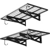 image:imageVEVOR 2Pack Heavy Duty Garage Wall Shelving 2 x 4 ft Steel Wall Mounted Shelving Unit with Hooks 24 x 48 Inch Per Shelf Floating Storage Metal Rack for Garage 500 lbs Total Weight CapacityBlack