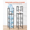 image:imageVEVOR 2in1 5 Gallon Water Jug Holder 5Tier 3 or 5 Gallon Water Bottle Holder for 4 Bottles Heavy Duty Jug Rack Organizer with Storage Shelf Adjustable Feet Handle for Kitchen Office Black