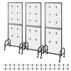 image:imageVEVOR 3 Packs Grid Wall Panels 19 x 54 ft Wire Grid Panels Display Rack Movable Art Display Shelf with Wheels and 30 Hooks Black Carbon Steel Gridwall for Craft Show Decor Storage Notice Board