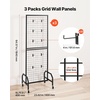 image:imageVEVOR 3 Packs Grid Wall Panels 19 x 54 ft Wire Grid Panels Display Rack Movable Art Display Shelf with Wheels and 30 Hooks Black Carbon Steel Gridwall for Craft Show Decor Storage Notice Board