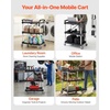 image:imageVEVOR 3 Shelf Heavy Duty Folding Jobsite Cart 3 Tier Rolling Cart with Side Tool Holder amp 360 Swivel Wheels 2 Brakes 300 LBS Folding Utility Cart Tool Storage for Garage Warehouse Workshop2562 x1543 x3276 inch