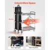 image:imageVEVOR 3 Shelf Heavy Duty Folding Jobsite Cart 3 Tier Rolling Cart with Side Tool Holder amp 360 Swivel Wheels 2 Brakes 300 LBS Folding Utility Cart Tool Storage for Garage Warehouse Workshop2562 x1543 x3276 inch