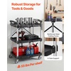 image:imageVEVOR 3 Shelf Heavy Duty Folding Jobsite Cart 3 Tier Rolling Cart with Side Tool Holder amp 360 Swivel Wheels 2 Brakes 300 LBS Folding Utility Cart Tool Storage for Garage Warehouse Workshop2562 x1543 x3276 inch