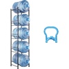image:imageVEVOR 4 Tiers Water Jug Holder 5 Gallon Water Bottle Holder Double Row Water Bottle Rack for 8 Bottles Heavy Duty Water Jug Rack for Kitchen Office Living Room BlackBlack