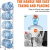 image:imageVEVOR 4 Tiers Water Jug Holder 5 Gallon Water Bottle Holder Double Row Water Bottle Rack for 8 Bottles Heavy Duty Water Jug Rack for Kitchen Office Living Room BlackSilver