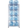 image:imageVEVOR 4 Tiers Water Jug Holder 5 Gallon Water Bottle Holder Double Row Water Bottle Rack for 8 Bottles Heavy Duty Water Jug Rack for Kitchen Office Living Room BlackSilver
