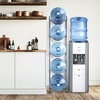 image:imageVEVOR 4 Tiers Water Jug Holder 5 Gallon Water Bottle Holder Double Row Water Bottle Rack for 8 Bottles Heavy Duty Water Jug Rack for Kitchen Office Living Room BlackSilver