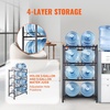 image:imageVEVOR 4 Tiers Water Jug Holder 5 Gallon Water Bottle Holder Double Row Water Bottle Rack for 8 Bottles Heavy Duty Water Jug Rack for Kitchen Office Living Room BlackBlack