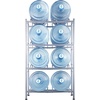 image:imageVEVOR 4 Tiers Water Jug Holder 5 Gallon Water Bottle Holder Double Row Water Bottle Rack for 8 Bottles Heavy Duty Water Jug Rack for Kitchen Office Living Room SilverSilvergray