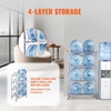 image:imageVEVOR 4 Tiers Water Jug Holder 5 Gallon Water Bottle Holder Double Row Water Bottle Rack for 8 Bottles Heavy Duty Water Jug Rack for Kitchen Office Living Room SilverSilvergray