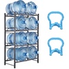 image:imageVEVOR 4 Tiers Water Jug Holder 5 Gallon Water Bottle Holder Double Row Water Bottle Rack for 8 Bottles Heavy Duty Water Jug Rack for Kitchen Office Living Room BlackBlack