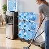 image:imageVEVOR 4 Tiers Water Jug Holder 5 Gallon Water Bottle Holder Double Row Water Bottle Rack for 8 Bottles Heavy Duty Water Jug Rack for Kitchen Office Living Room SilverBlack