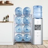 image:imageVEVOR 4 Tiers Water Jug Holder 5 Gallon Water Bottle Holder Double Row Water Bottle Rack for 8 Bottles Heavy Duty Water Jug Rack for Kitchen Office Living Room SilverSilvergray