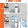 image:imageVEVOR 4 Tiers Water Jug Holder 5 Gallon Water Bottle Holder Double Row Water Bottle Rack for 8 Bottles Heavy Duty Water Jug Rack for Kitchen Office Living Room BlackSilver