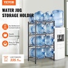 image:imageVEVOR 4 Tiers Water Jug Holder 5 Gallon Water Bottle Holder Double Row Water Bottle Rack for 8 Bottles Heavy Duty Water Jug Rack for Kitchen Office Living Room BlackBlack