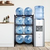 image:imageVEVOR 4 Tiers Water Jug Holder 5 Gallon Water Bottle Holder Double Row Water Bottle Rack for 8 Bottles Heavy Duty Water Jug Rack for Kitchen Office Living Room BlackBlack