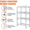 image:imageVEVOR 4 Tiers Water Jug Holder 5 Gallon Water Bottle Holder Double Row Water Bottle Rack for 8 Bottles Heavy Duty Water Jug Rack for Kitchen Office Living Room SilverSilvergray