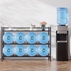 image:imageVEVOR 5 Gallon Water Jug Holder 3Tier 3 or 5 Gallon Water Bottle Holder for 8 Bottles Heavy Duty Jug Rack Organizer with Storage Shelf Handle for Home Office Restaurant Gym Black