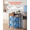 image:imageVEVOR 5 Gallon Water Jug Holder 4Tier Double Rows 3 or 5 Gallon Water Bottle Holder for 4 Bottles Heavy Duty Jug Rack Organizer with Storage Shelf Drawer Handle for Kitchen Office BlackBrown