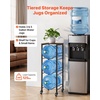 image:imageVEVOR 5 Gallon Water Jug Holder for 3 Bottles 4Tier 3 or 5 Gallon Water Bottle Holder with Top Shelf Handle Heavy Duty Jug Rack Organizer Detachable for Kitchen Home Office BlackBrown128 x 1299 x 3878 in