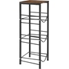 image:imageVEVOR 5 Gallon Water Jug Holder for 3 Bottles 4Tier 3 or 5 Gallon Water Bottle Holder with Top Shelf Handle Heavy Duty Jug Rack Organizer Detachable for Kitchen Home Office BlackBrown128 x 1299 x 3614 in