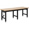 image:imageVEVOR Adjustable Workbench 5000 lbs Capacity 72 x 24 Inch Oak Wood Top Workstation with 4 AC Outlets amp 2 USB Ports HeavyDuty Hardwood Worktable for Garage Workshop Home Office Commercial72 x 24 x 29139 in