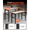 image:imageVEVOR Adjustable Workbench 5000 lbs Capacity 72 x 24 Inch Oak Wood Top Workstation with 4 AC Outlets amp 2 USB Ports HeavyDuty Hardwood Worktable for Garage Workshop Home Office Commercial48 x 20 in  1219 x 508 mm