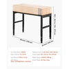 image:imageVEVOR Adjustable Workbench 5000 lbs Capacity 72 x 24 Inch Oak Wood Top Workstation with 4 AC Outlets amp 2 USB Ports HeavyDuty Hardwood Worktable for Garage Workshop Home Office Commercial48 x 20 in  1219 x 508 mm