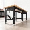 image:imageVEVOR Adjustable Workbench 5000 lbs Capacity 72 x 24 Inch Oak Wood Top Workstation with 4 AC Outlets amp 2 USB Ports HeavyDuty Hardwood Worktable for Garage Workshop Home Office Commercial72 x 24 x 29139 in