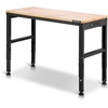 image:imageVEVOR Adjustable Workbench 5000 lbs Capacity 72 x 24 Inch Oak Wood Top Workstation with 4 AC Outlets amp 2 USB Ports HeavyDuty Hardwood Worktable for Garage Workshop Home Office Commercial48 x 20 in  1219 x 508 mm