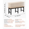 image:imageVEVOR Adjustable Workbench 5000 lbs Capacity 72 x 24 Inch Oak Wood Top Workstation with 4 AC Outlets amp 2 USB Ports HeavyDuty Hardwood Worktable for Garage Workshop Home Office Commercial72 x 24 x 29139 in