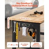 image:imageVEVOR Adjustable Workbench 5000 lbs Capacity 72 x 24 Inch Oak Wood Top Workstation with 4 AC Outlets amp 2 USB Ports HeavyDuty Hardwood Worktable for Garage Workshop Home Office Commercial96 x 24 x 29139 in  2438 x 610 x 740990 mm