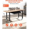 image:imageVEVOR Adjustable Workbench 5000 lbs Capacity 72 x 24 Inch Oak Wood Top Workstation with 4 AC Outlets amp 2 USB Ports HeavyDuty Hardwood Worktable for Garage Workshop Home Office CommercialDrawer StorageUniversal Wheels60x24