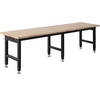 image:imageVEVOR Adjustable Workbench 5000 lbs Capacity 72 x 24 Inch Oak Wood Top Workstation with 4 AC Outlets amp 2 USB Ports HeavyDuty Hardwood Worktable for Garage Workshop Home Office Commercial96 x 24 x 29139 in  2438 x 610 x 740990 mm