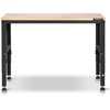 image:imageVEVOR Adjustable Workbench 5000 lbs Capacity 72 x 24 Inch Oak Wood Top Workstation with 4 AC Outlets amp 2 USB Ports HeavyDuty Hardwood Worktable for Garage Workshop Home Office Commercial48 x 20 in  1219 x 508 mm