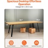 image:imageVEVOR Bamboo Table Top 709 x 29 x 15 330 lbs Load Capacity Universal Solid OnePiece Bamboo Desktop for Height Adjustable Electric Standing Desk Frame Rectangular Countertop for Home amp OfficeWood