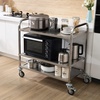 image:imageVEVOR Extra Large Utility Cart 3 Tier Rolling Cart with Adjustable Shelf Stainless Steel Kitchen Serving Cart with Swivel Casters Brake Wheels Metal Food Storage Service Trolley 37L x 20D x 37H