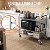 image:imageVEVOR Extra Large Utility Cart 3 Tier Rolling Cart with Adjustable Shelf Stainless Steel Kitchen Serving Cart with Swivel Casters Brake Wheels Metal Food Storage Service Trolley 37L x 20D x 37H