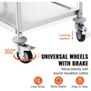 image:imageVEVOR Extra Large Utility Cart 3 Tier Rolling Cart with Adjustable Shelf Stainless Steel Kitchen Serving Cart with Swivel Casters Brake Wheels Metal Food Storage Service Trolley 37L x 20D x 37H