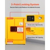image:imageVEVOR Flammable Cabinet 45 Gal 18 x 43 x 65 Yellow  ColdRolled Steel Explosion Proof 2 Adjustable Shelves 2 Manual Doors Industrial Use17 x 17 x 22